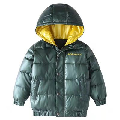 China Anti-Wrinkle Hao Baby Winter Down Jacket for Boys and Girls Short Style Hooded No-Wash Coat for sale