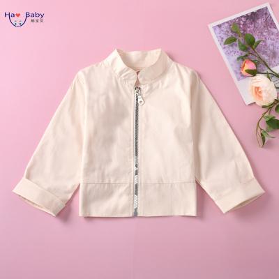 China Anti-wrinkle Hao Baby Cotton Coats Girls Stand Collar Girl Zipper Coat for sale