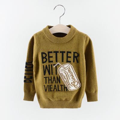 China Hao Baby The Boy Sweater Cartoon Milk Tea Viable 2022 Winters Children's Sweater New Funds for sale