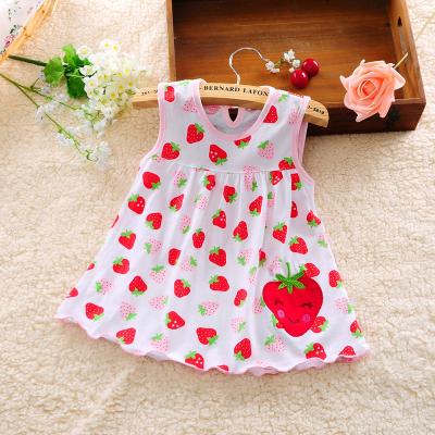 China Hao Baby Wholesale Cheap Summer Breathable Girls Clothes Vintage Fashionable Kids Invest Variegated Skirt Style Girls Dress for sale