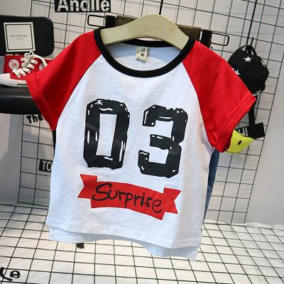 China Breathable Hao Baby Boy Short Sleeved T-shirt Kids Bottoming Shirt for sale