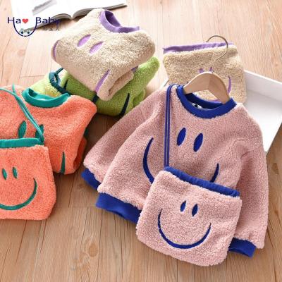 China Anti-wrinkle Hao Baby New Korean Warming Clothes Lamb Sweater Children Autumn Winter New Colors Baby Clothes for sale