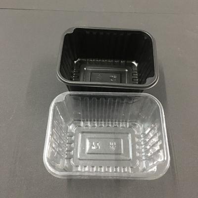 China Disposable Custom PET PP Blister Square Plastic Food Packaging Trays For Fruit Mushroom Vegetable for sale