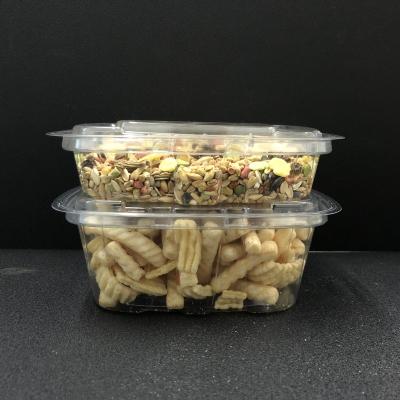 China disposable wholesale PET frozen food tray/plastic disposable snack box/meal container for sale