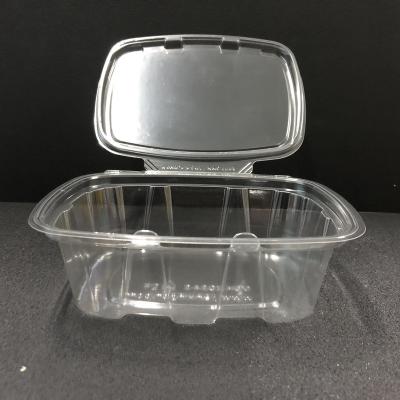 China Wholesale Disposable Plastic Supermarket Packaging Container For Fresh Vegetable Salad - 24oz Clamshell Packaging Box for sale