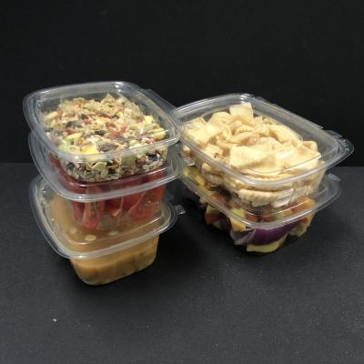 China Disposable Plastic Supermarket Packaging Container For Fresh Vegetable Salad 32oz for sale