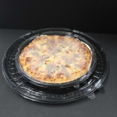 China Disposable Easy Clean Disposable Plastic Pizza Boxes Packaging Containers For Caterer for sale