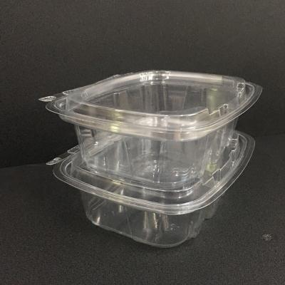 China Disposable Plastic Supermarket Food Packaging Box For Fresh Salad 12OZ Stuffer Visible Container MSH-ZO12-2 for sale