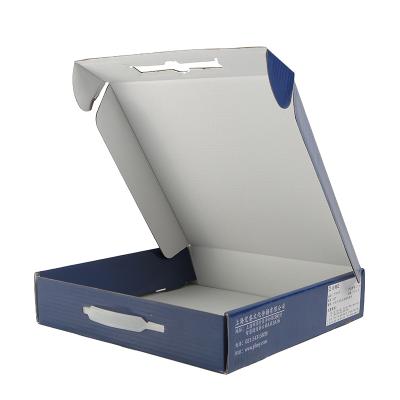 China Recyclable Ad Packaging With PVC Handle Brand Logo Corrugated Paper Custom Box for sale