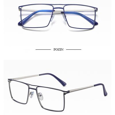 China For 2022 Good Quality Reading Glass Metal Stainless Steel-Copper Spring Hinge Rectangular Super Light Anti Blue Light Blocking Eyewear for sale