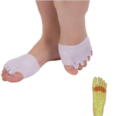 China Durable Plantar Honeycomb Silicone Split Toes Relieve Pain Foot Care Insoles Forefoot Pads for sale