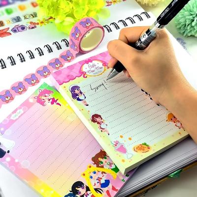 China Custom hot sale self adhesive eco cute memo pad cute sticky note for planner with set for sale