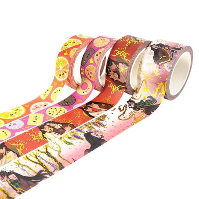 China Waterproof Wholesale Custom Japanese Make Gold Foil Paper Washi Tape Manufacturer for sale