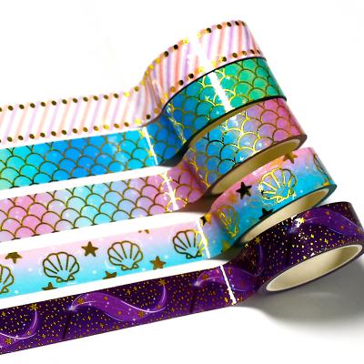 China China 2022 waterproof customized holographic foil washi tape 10m most popular supplier for sale