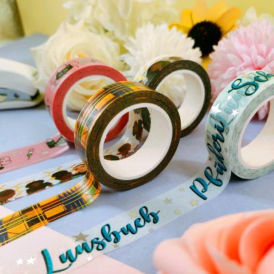 China Custom Printed Handbook Waterproof Wholesale Decoration Foil Washi Tape Supplier for sale