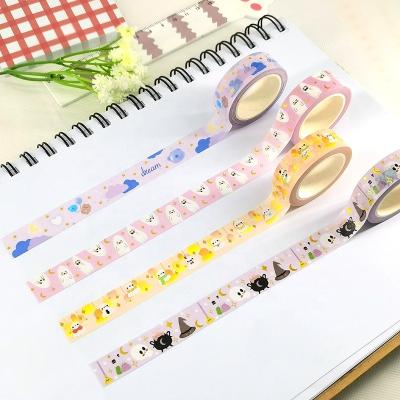 China Wholesale Custom Printed Waterproof Vintage Gold Foil Washi Tape for Journaling for sale