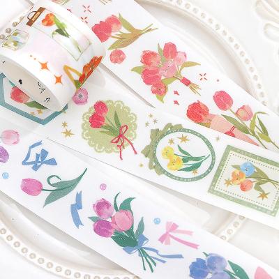 China Supplier Promotion Waterproof Custom Cute Cartoon Creative Colorful Glitter Printing Glitter Washi Tape for sale