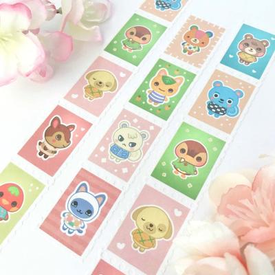 China Decorative waterproof wholesale custom kawaii stamp washi colorful tape waterproof for sale