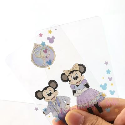 China Customizable Custom Waterproof Foil Clear PVC Thank You Lenticular Mail Card Printing for sale