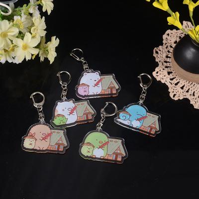 China Anime Season Custom Transparent Colored Magnetic Acrylic Frame Holographic Acrylic Frame Key Chain Blank for sale