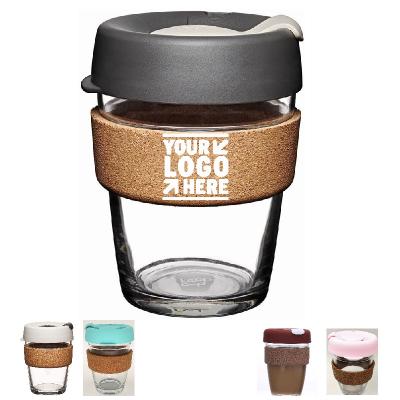 China 12-Unze-Glaskaffeetasse mit Cork Sleeve Reusable Glass Coffee-Becher zu verkaufen