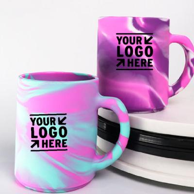 China Schale Logo Imprinted Colorful Beer Mug des 13 Unze-Silikon-halben Liters mit fördernden Geschenken Griff-Reise-Trommel-Shatter ProofBest zu verkaufen