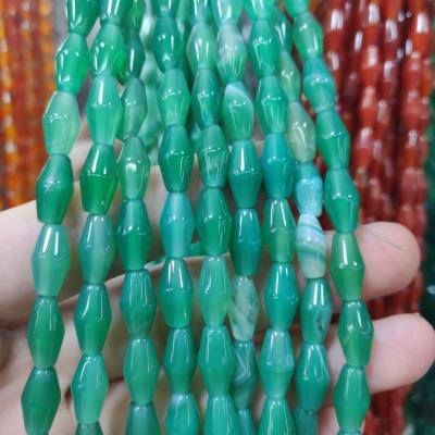 China Environmental Friendly Loose Natural Green Red Agate Stone Measle Beads Bracelet Bead For Jewelry Making for sale