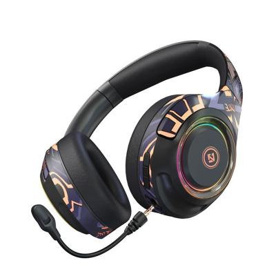 China FM Tuya EL-A2 wireless portable headset plug-in board earphone BT glow-in-the-dark game with microphone smart headset voice-reducing for sale