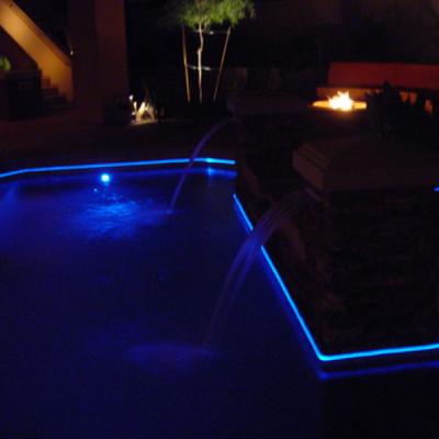 China Option LED Fiber Optic Swimming Pool Perimeter Light For Spa Pond Decoration for sale