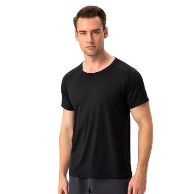 China quick-drying quick-drying Anti-wrinkle short T-shirt men's fabric sports breathable loose sleeve running clothes eco-friendly recycled for sale