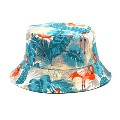 China New Dobby Print With Flowerpot Female Hip Hop Panama Bucket Hat For Adult for sale