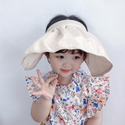 China Summer Kids Boys and Girls Sunscreen Hat Baby Hat Large Brim Travel Bucket Beach Sun Striped Breathable Hat for sale