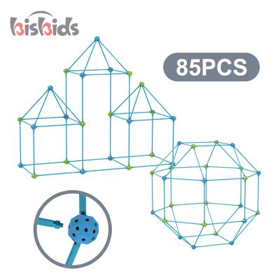 China ABS Plastic DIY Tent Construction Kit Building Home Castle Fort Rod Toy For Kids Toys for sale