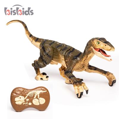 China New Style 2022 RC Model Educational Assembly 2.4G RC Dinosaur Fossil Walking Remote Control Toy with Light and Sound for sale