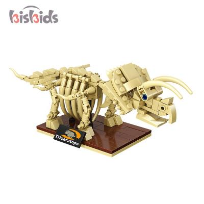 China Construction Toy Interlocking 173 Pcs Dinosaur Educational Mesuem DIY Fossil Building Block Toys For Children for sale