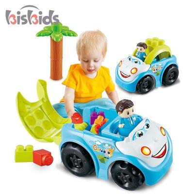 China Educational Building Toy DIY Intelligent Plastic Block Toy Car With 10 Pcs for sale