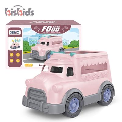 China Interesting Baby Food Ice Cream Set Plastic Toy Truck With Storage for sale