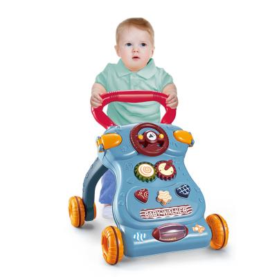 China Music factory directly sell Sit-to-stand baby learning walker baby walker learning baby walker with music for sale