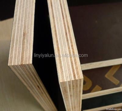 China Exterior 18mm brown/red black film faced plywood made by poplar wood for construction for sale