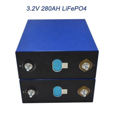 China Deep Cycle 6000 Times Cycles LF280K 3.2V Lifepo4 280AH For Solar System Package 12V 24V 48V 174*72*205mm for sale