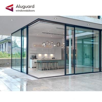 China Contemporary Exterior Aluminum Frame Automatic Door Slide Aluminum Glass Doors for sale