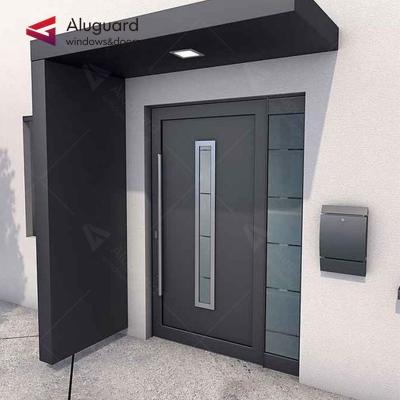 China 2021 latest design modern exterior house steel door with iron glass secur steel door for sale