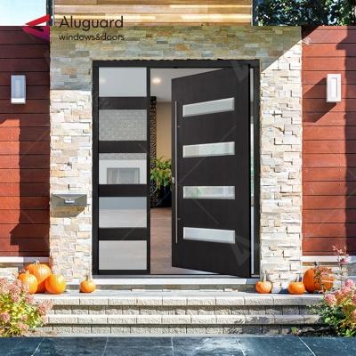 China Large modern design commercial exterior front entrance store security door for sale