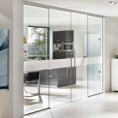 China Modern Frameless Glass Sliding Door Modern Design Bifold Slide Door for sale