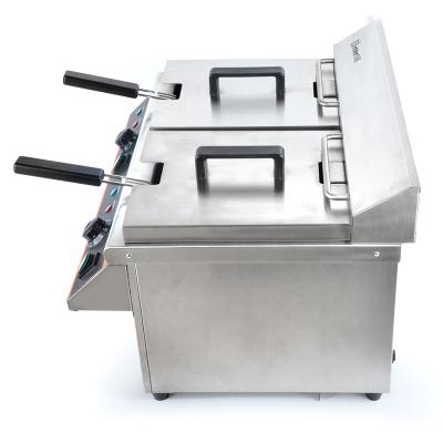 China Hotels High Quality Popular Our Own Manufacturer In Stock Double Electric Commercial Deep Fryer for sale