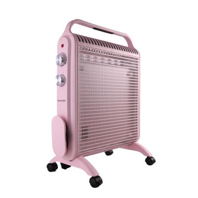 China Fast Heating IP24 Waterproof Mini Convector Heater With Paris Pink Body And Handle for sale