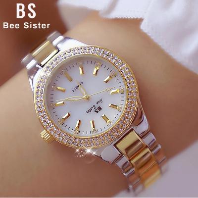 China Ladies Automatic Diamonds BS FA1258-A Small Date Bracelet Watch Green for sale