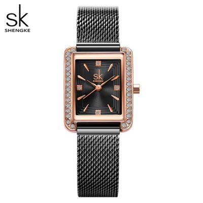 China SK K0151 Elegance OEM quartz female watch original genuine leather strap water resistant waterproofing simple casual wristwatch for sale