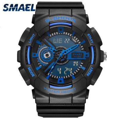 China Smael 1027 Alarm Led Quartz Digital Watch Double Time Sports Water Resistant Low Cost In Running Wrist Watch for sale