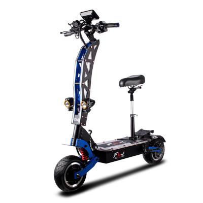 China EU FLJ Electric Scooter 7000w 72v Unisex Warehouse Stock 11 Inch Road Tire Panel Electric Scooter With Big Screen for sale